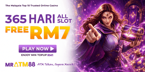MRATM88 365 Hari All Slot free credit RM7 daily promo banner - mratm88-my.org
