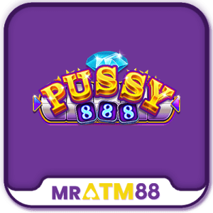 Screenshot of the Pussy888 game lobby as accessible to users on the MrATM88 website.