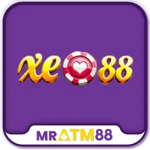 Promotional banner for the MrATM88 platform featuring the logo and interface of the popular XE88 slot game application.