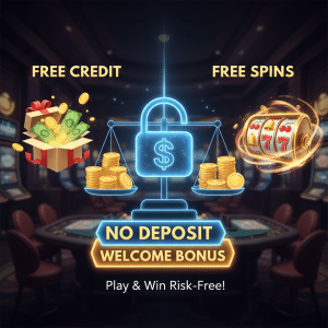 Comparison graphic of Free Credit vs Free Spins as a No Deposit Welcome Bonus, detailing why free credit is the superior free credit link from MRATM88.