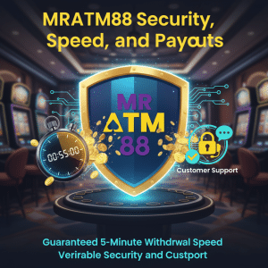 MRATM88 Security, Speed, and Payouts: Guaranteed 5-minute withdrawal speed and customer support, confirming the trustworthiness of the free credit link and free credit no deposit source.