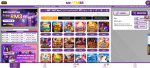 MRATM88 homepage screenshot showing the 365 Hari Free RM3 promotion, to compare free credit value with Mamak24.