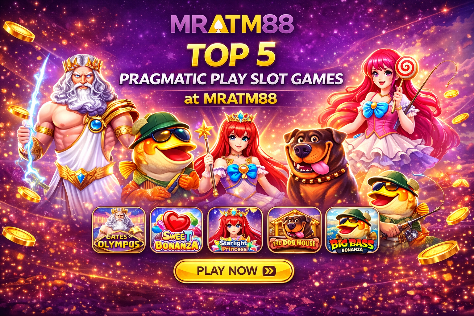Top 5 Pragmatic Slot Games at MRATM88 | Best Slots Games Guide