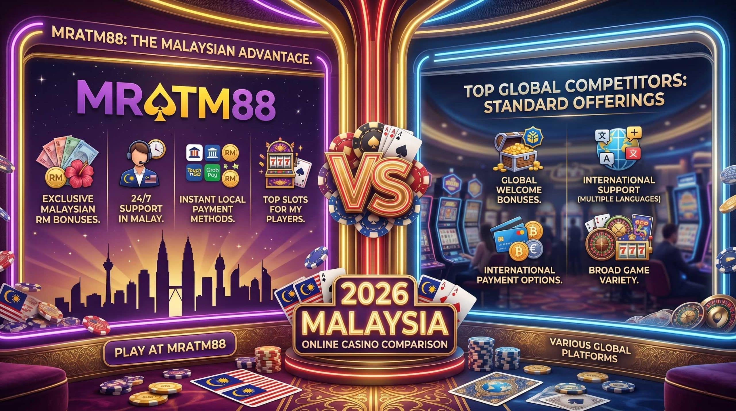 MrAtm88 vs Top Online Casinos | Malaysia Comparison 2026