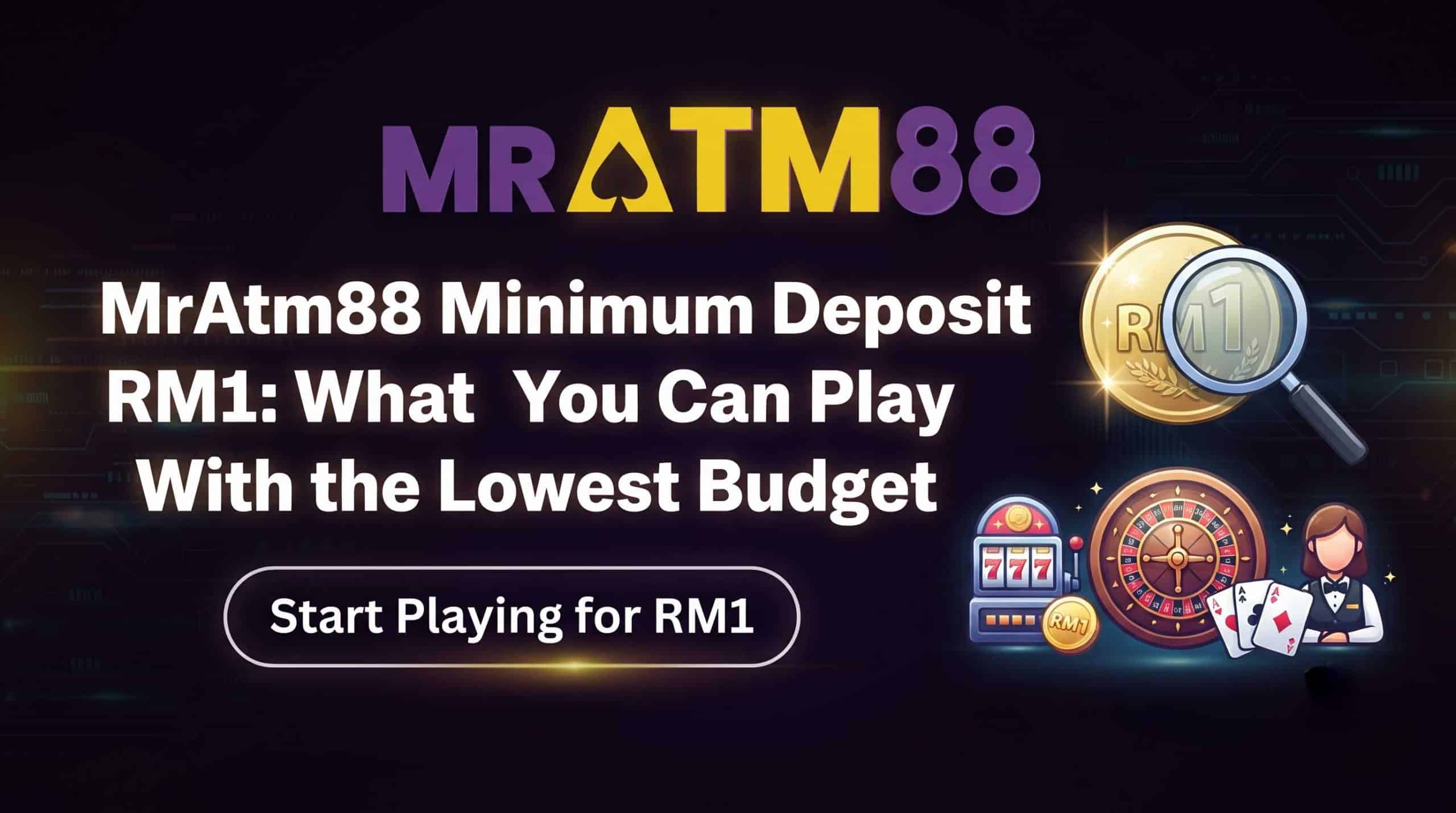 MrAtm88 Minimum Deposit RM1: What You Can Play With the Lowest Budget