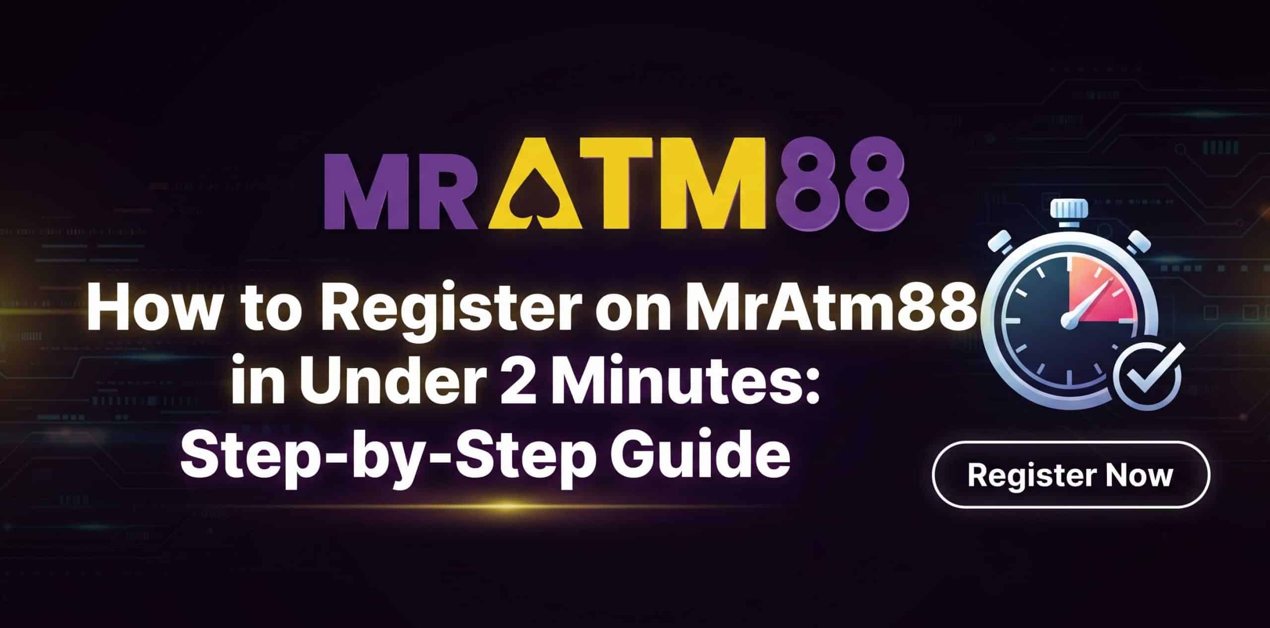 How to Register on MrAtm88 in Under 2 Minutes: Step-by-Step Guide